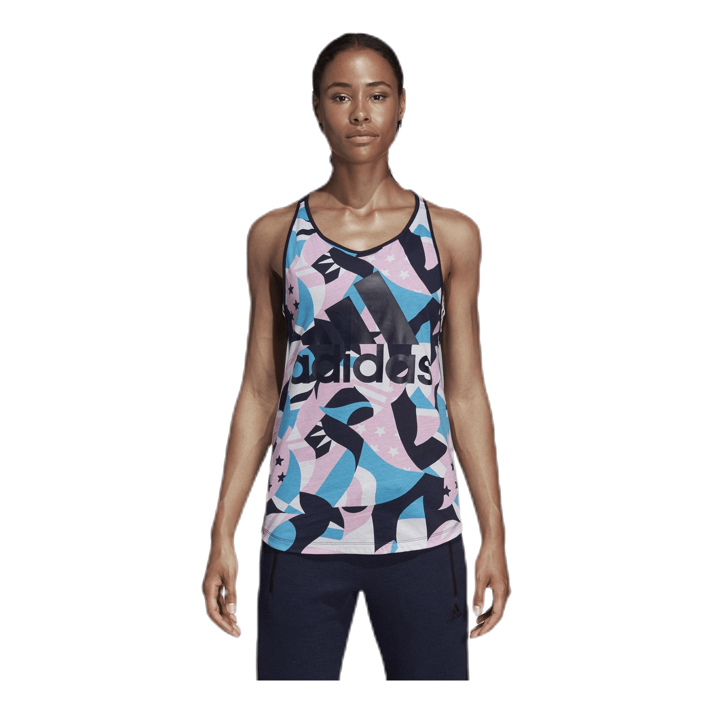 Sid All Over Print Tank Pink/White
