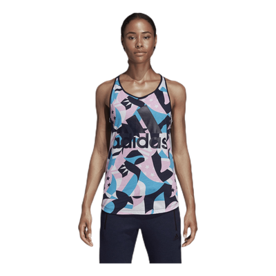 Sid All Over Print Tank Pink/White