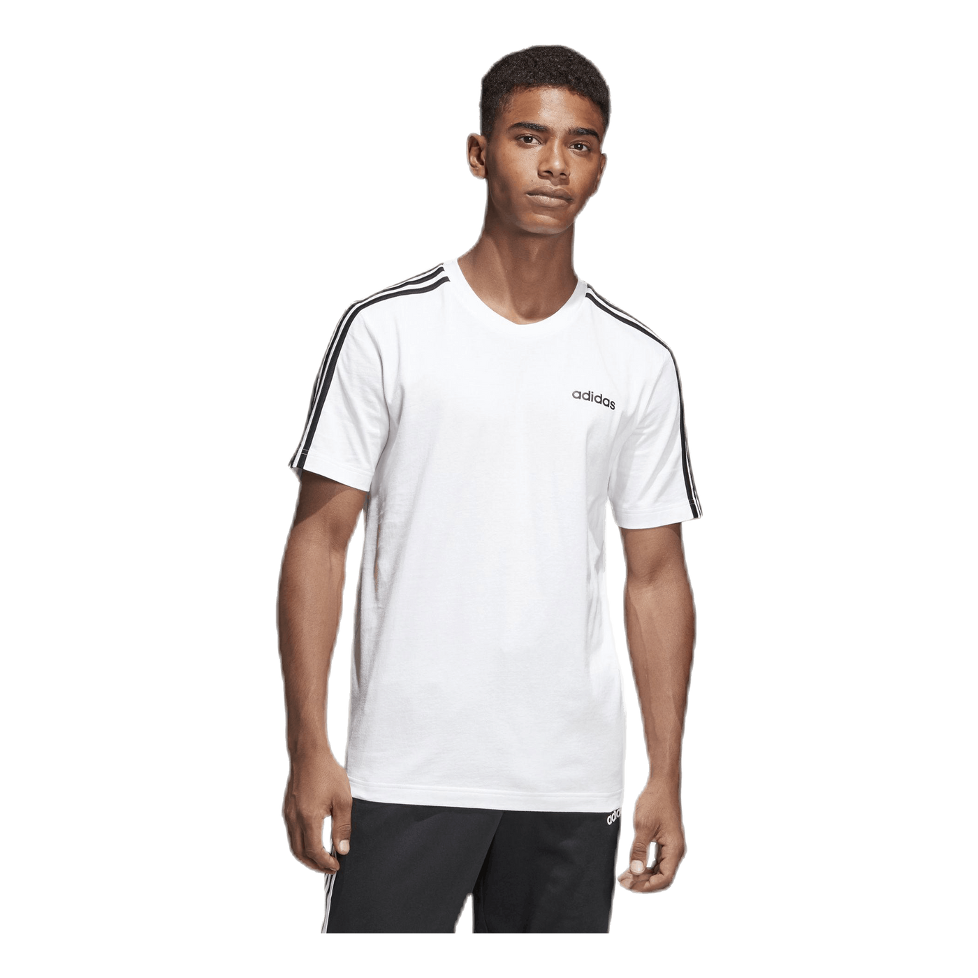 Essentials 3 Stripes T-Shirt White / Black