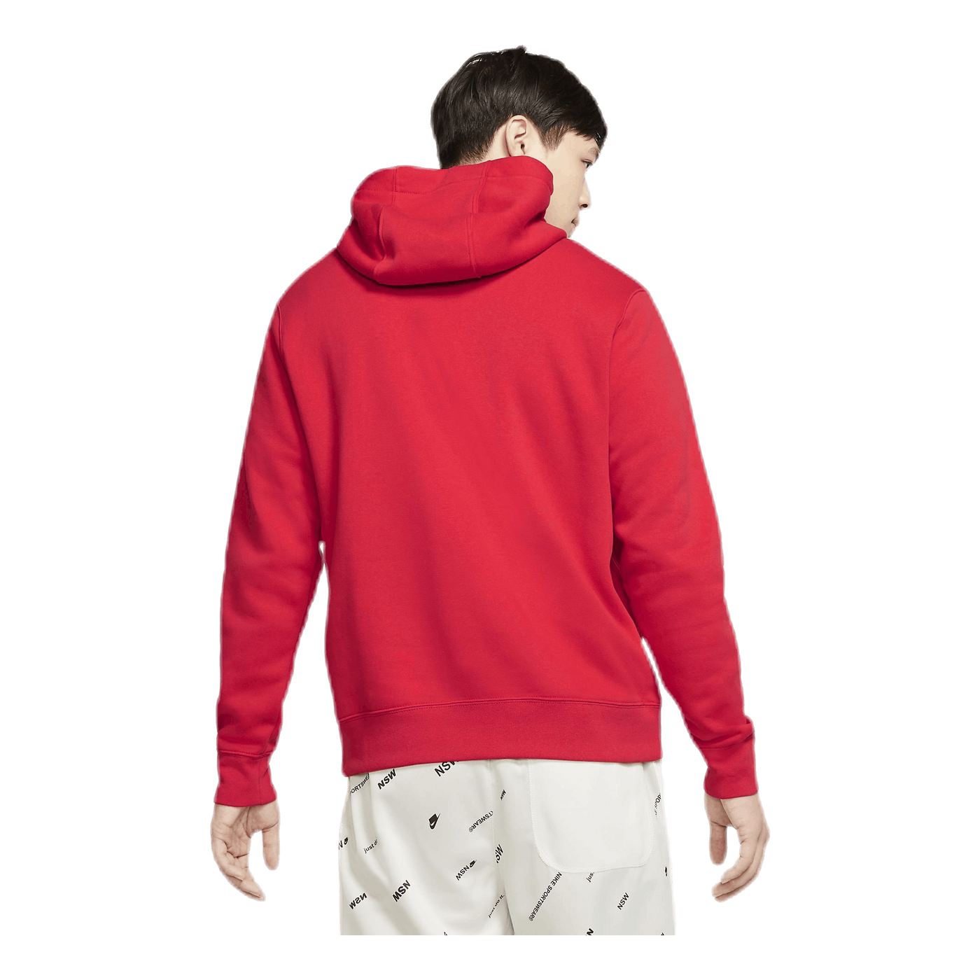 Sportswear Club Fleece Pullover Hoodie UNIVERSITY RED/UNIVERSITY RED/WHITE