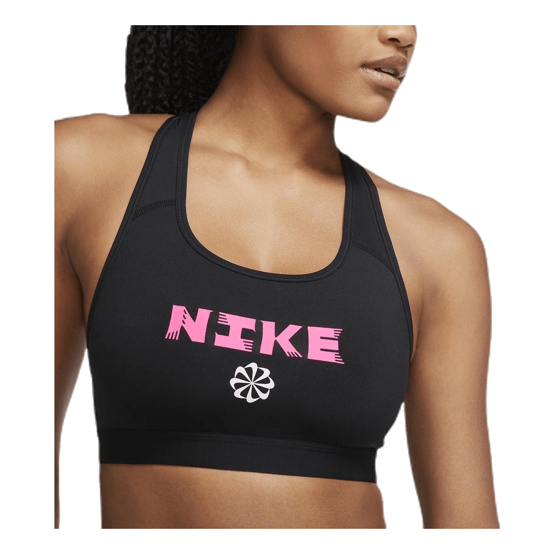 Swoosh Icon Clach Band Bra Pink/Black