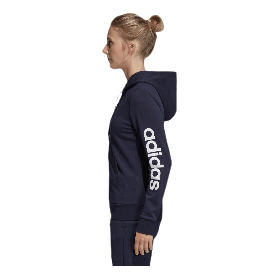 Essentials Linear Full Zip Hoodie Legend Ink / White