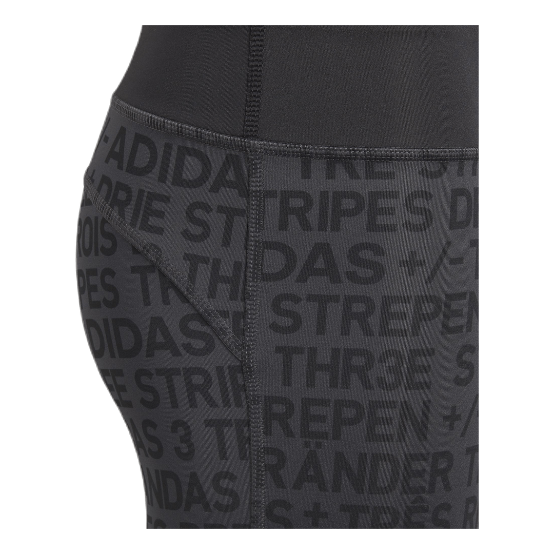 Girls Brand Tights Black