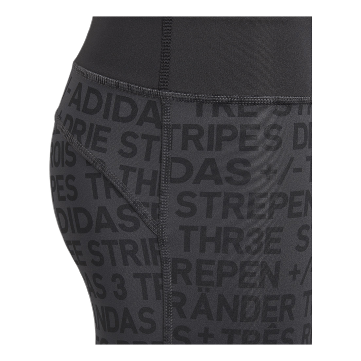 Girls Brand Tights Black