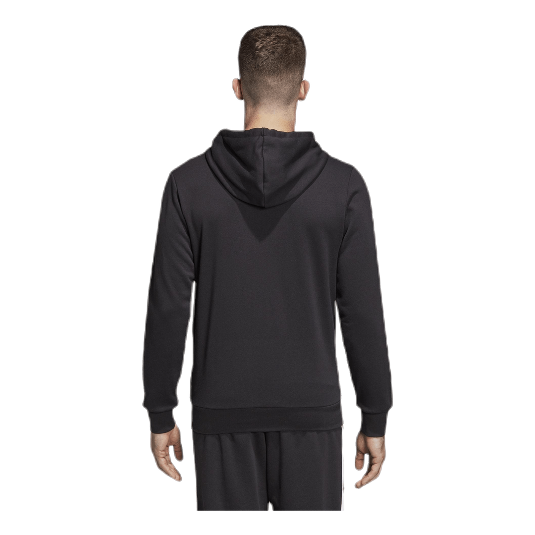 Essentials 3 Stripes Fullzip French Terry Black / White