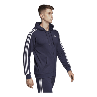 Essentials 3 Stripes Fullzip French Terry Legend Ink / White