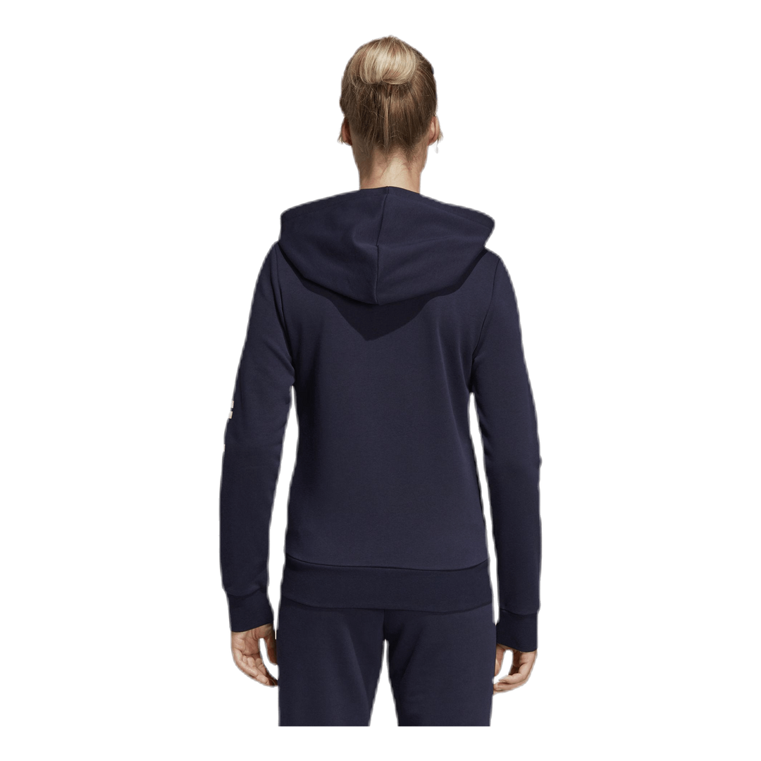 Essentials Linear Full Zip Hoodie Legend Ink / White
