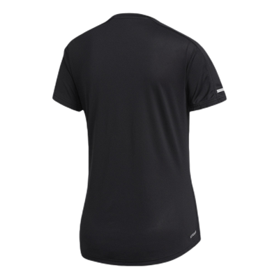 Adidas Run 3 Stripes Tee Women Black