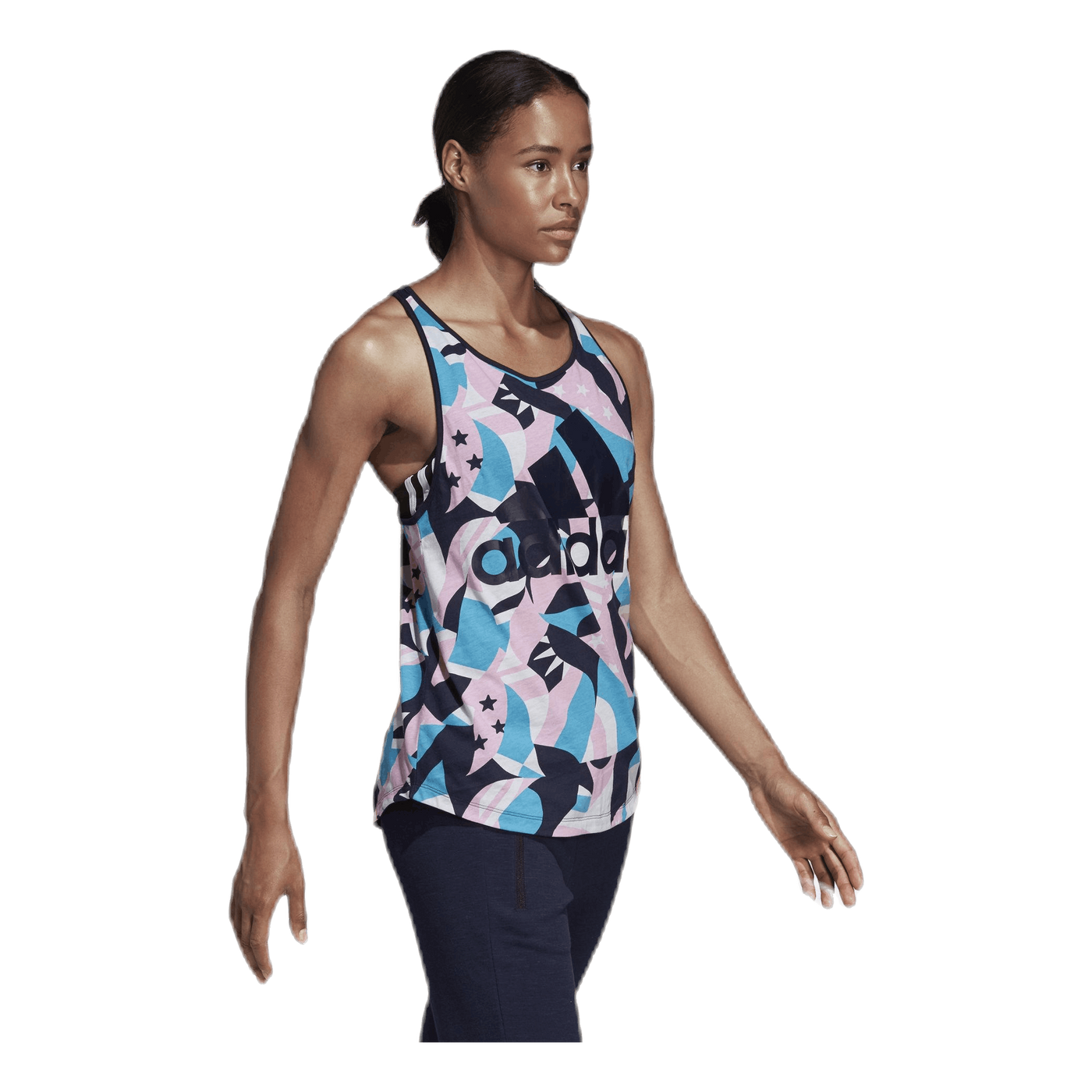 Sid All Over Print Tank Pink/White