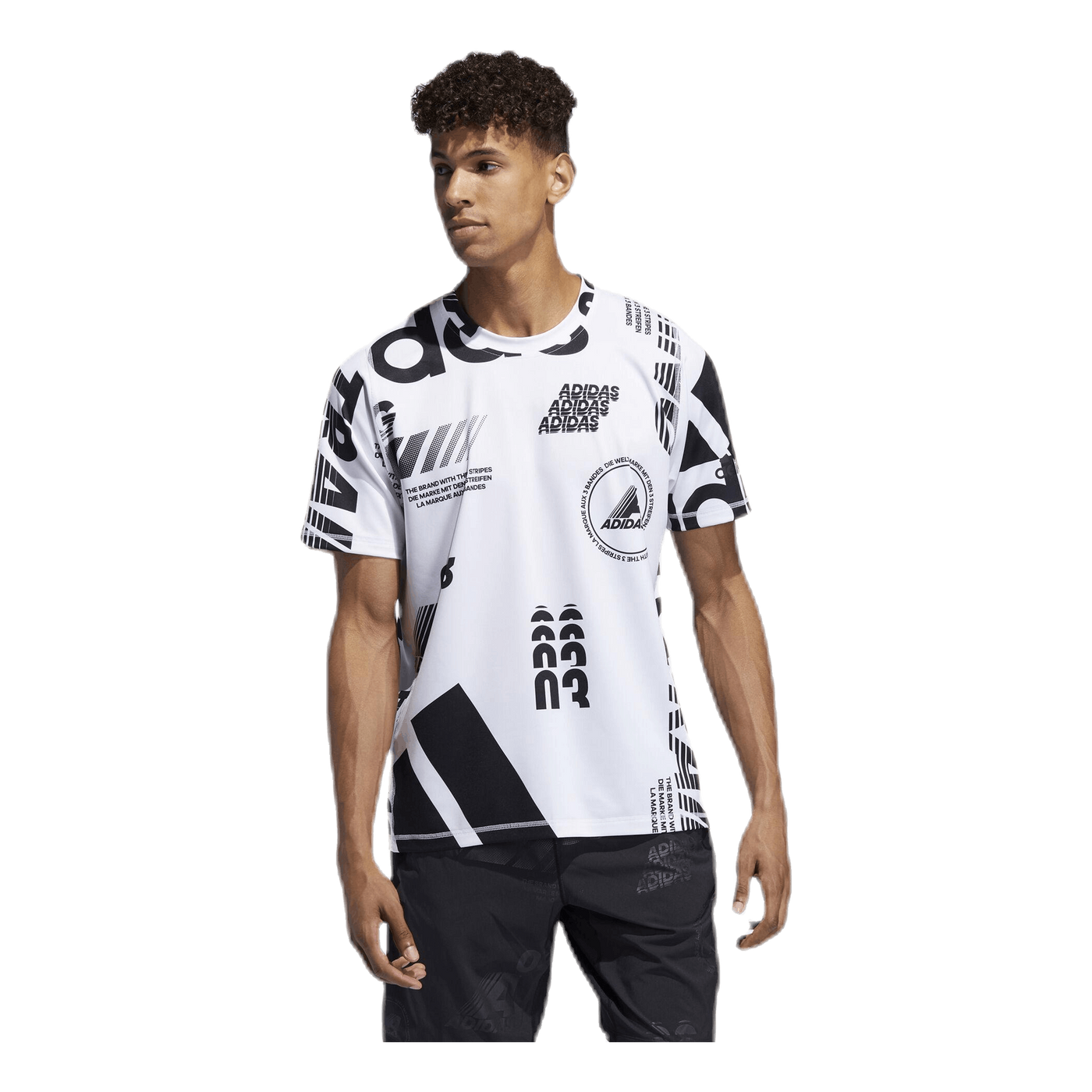 Daily AOP Tee White/Black