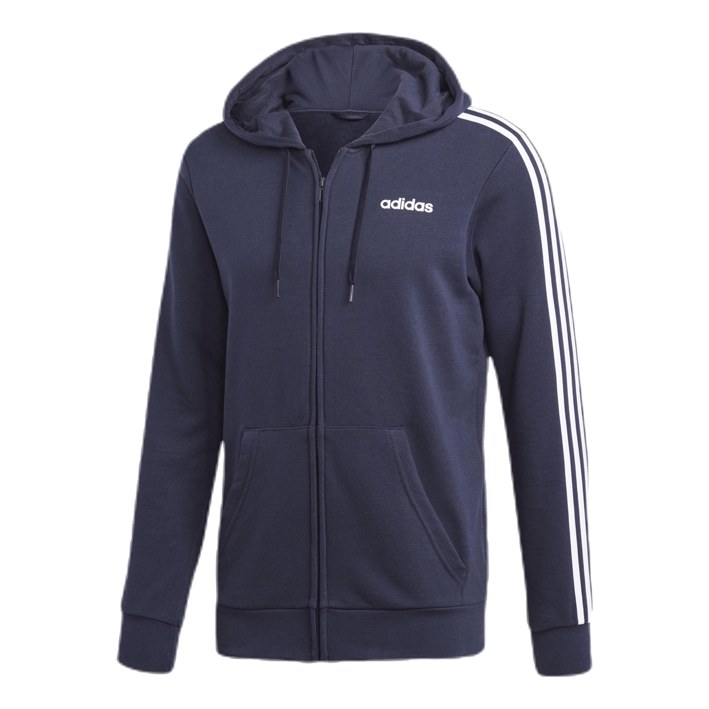 Essentials 3 Stripes Fullzip French Terry Legend Ink / White