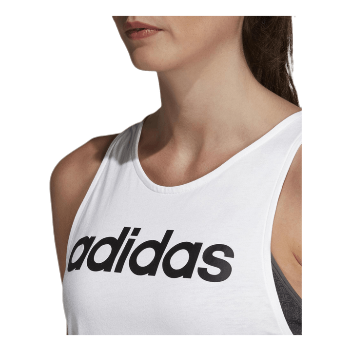 Linear Loose Tank White/Black