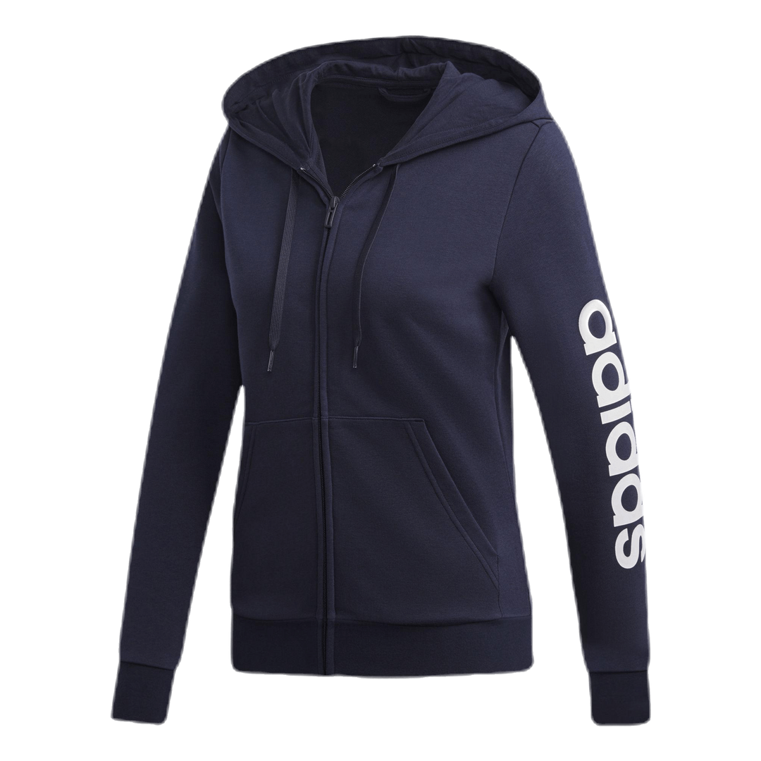 Essentials Linear Full Zip Hoodie Legend Ink / White