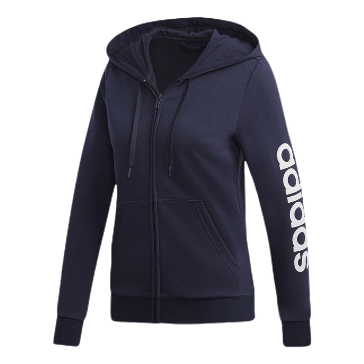 Essentials Linear Full Zip Hoodie Legend Ink / White