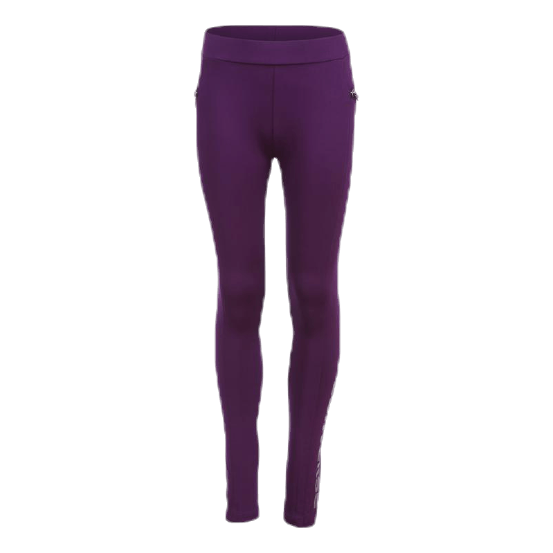 Iridescent Zipper Legging Purple
