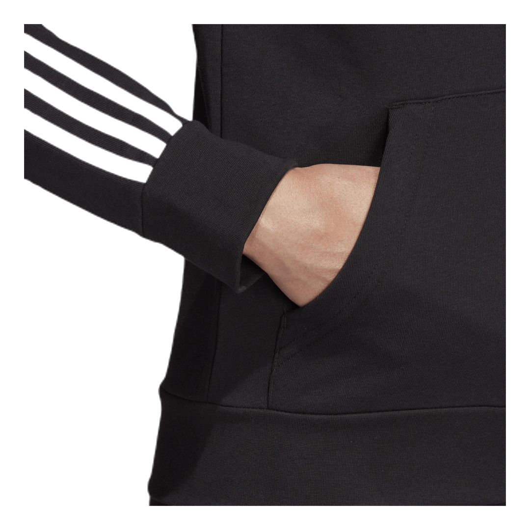 Essentials 3S Full Zip Hoodie Black / White