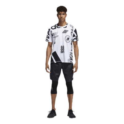Daily AOP Tee White/Black