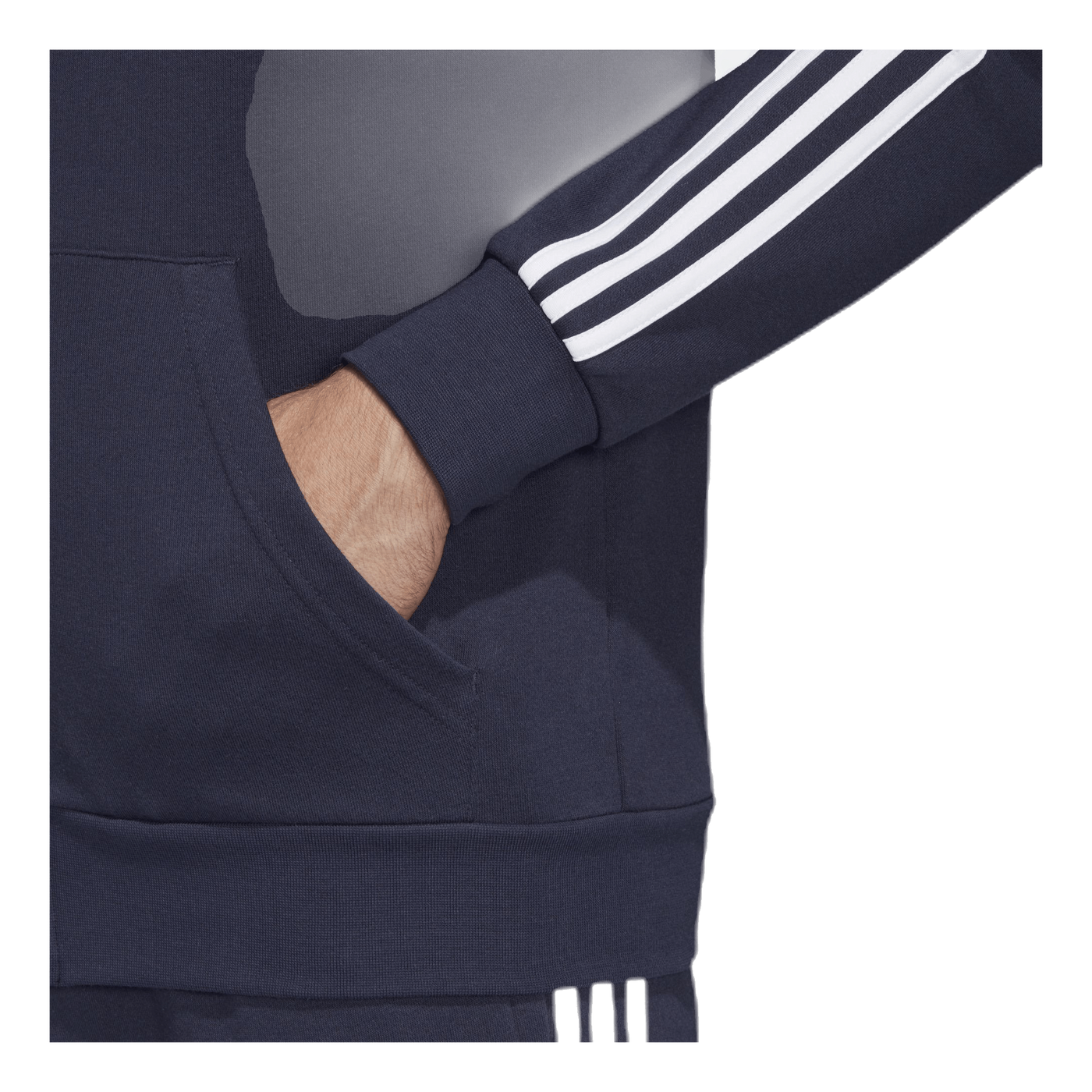 Essentials 3 Stripes Fullzip French Terry Legend Ink / White