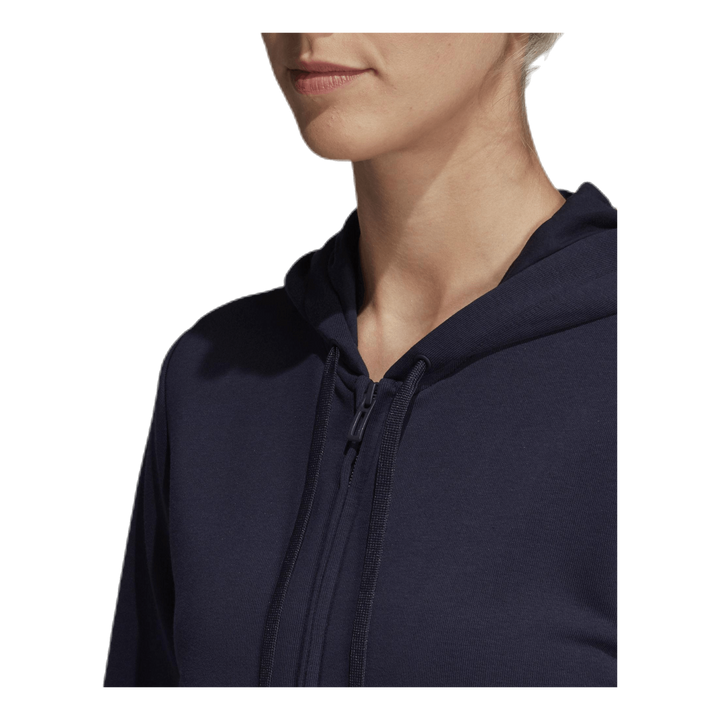 Essentials Linear Full Zip Hoodie Legend Ink / White