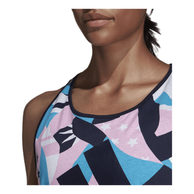 Sid All Over Print Tank Pink/White