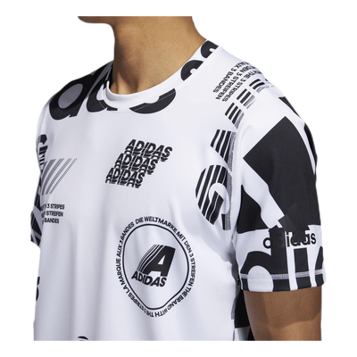 Daily AOP Tee White/Black