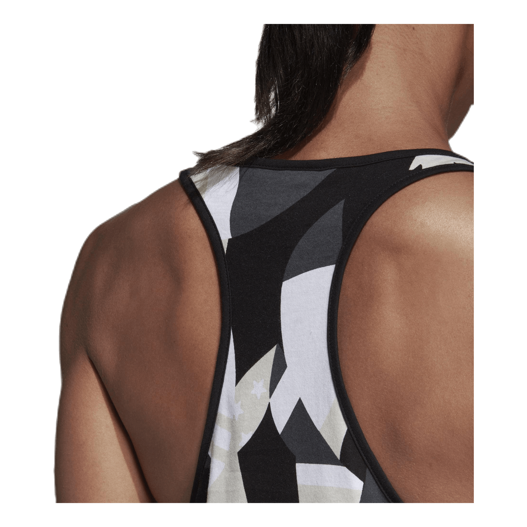 Sid All Over Print Tank White/Black