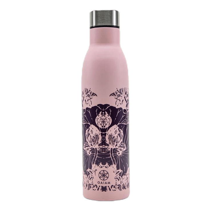 Easy Grip Water Bottle Floral Pink/Purple