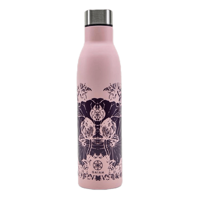Easy Grip Water Bottle Floral Pink/Purple
