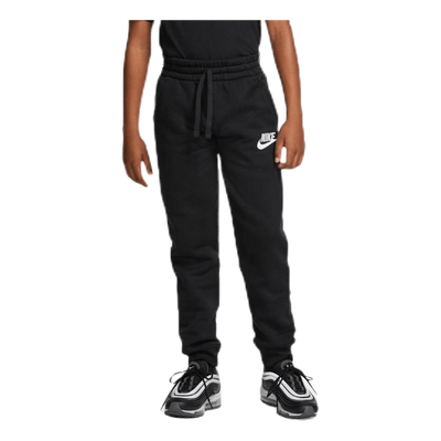 Sportswear Club Fleece Big Kids' Pants BLACK/BLACK/WHITE