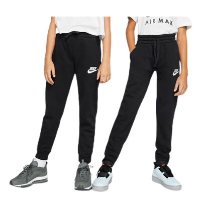 Sportswear Club Fleece Big Kids' Pants BLACK/BLACK/WHITE