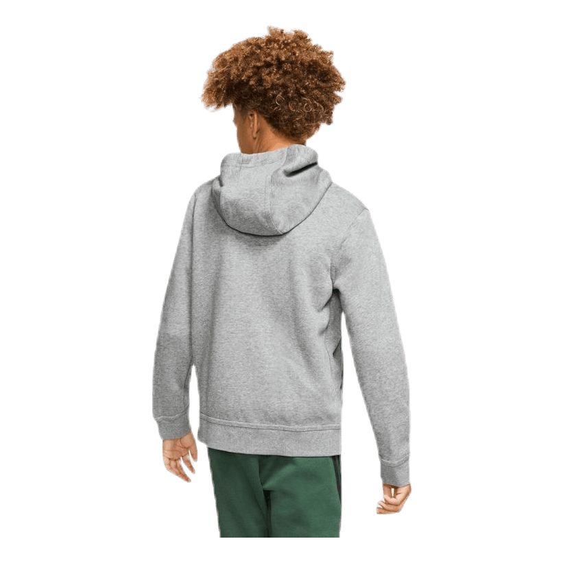 Sportswear Club Big Kids' Full-Zip Hoodie CARBON HEATHER/SMOKE GREY/WHITE