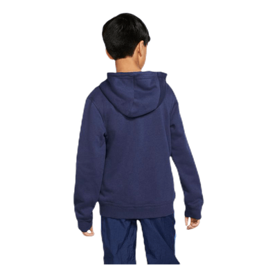 Sportswear Club Big Kids' Full-Zip Hoodie MIDNIGHT NAVY/MIDNIGHT NAVY/WHITE