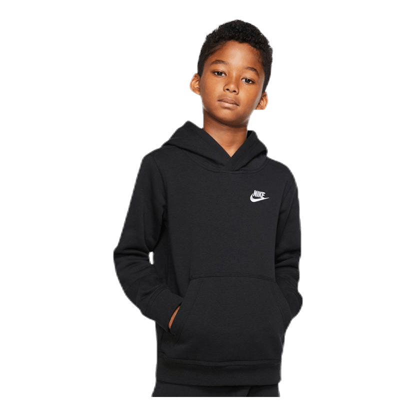 Sportswear Club Big Kids' Pullover Hoodie BLACK/WHITE