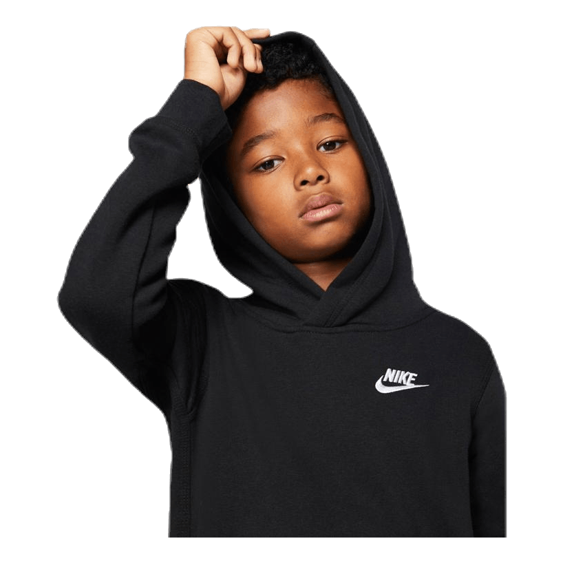 Sportswear Club Big Kids' Pullover Hoodie BLACK/WHITE