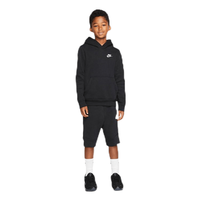 Sportswear Club Big Kids' Pullover Hoodie BLACK/WHITE