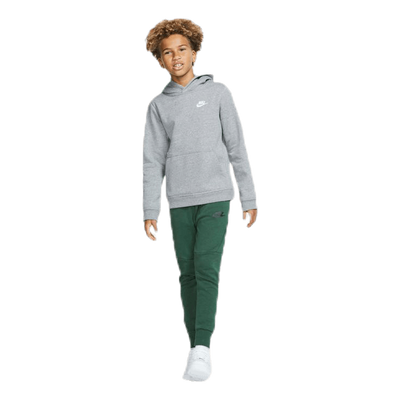 Sportswear Club Big Kids' Pullover Hoodie CARBON HEATHER/WHITE
