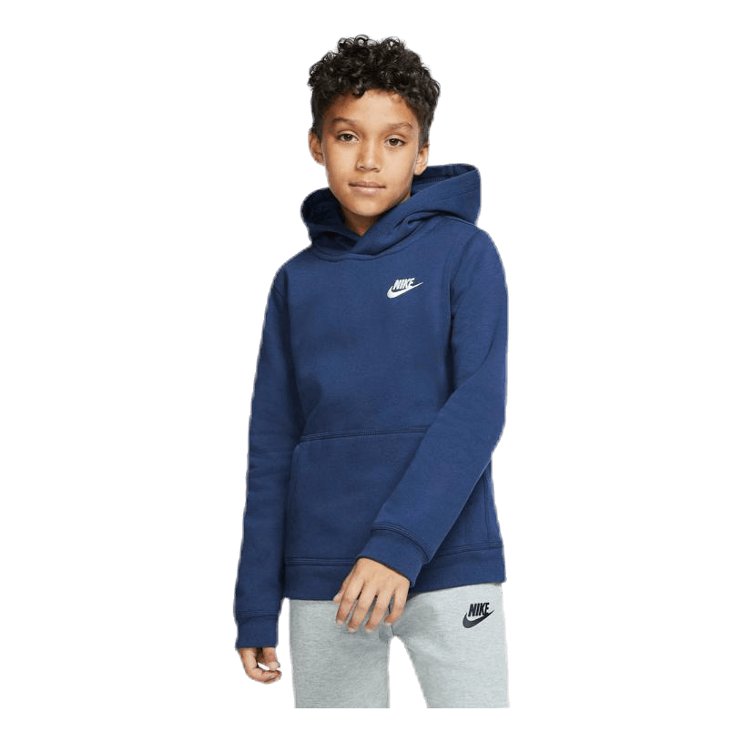 Sportswear Club Big Kids' Pullover Hoodie MIDNIGHT NAVY/WHITE