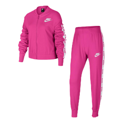 Girls Tricot Essential Tracksuit Pink