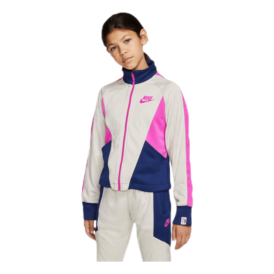 Heritage Front Zip Junior Pink/White