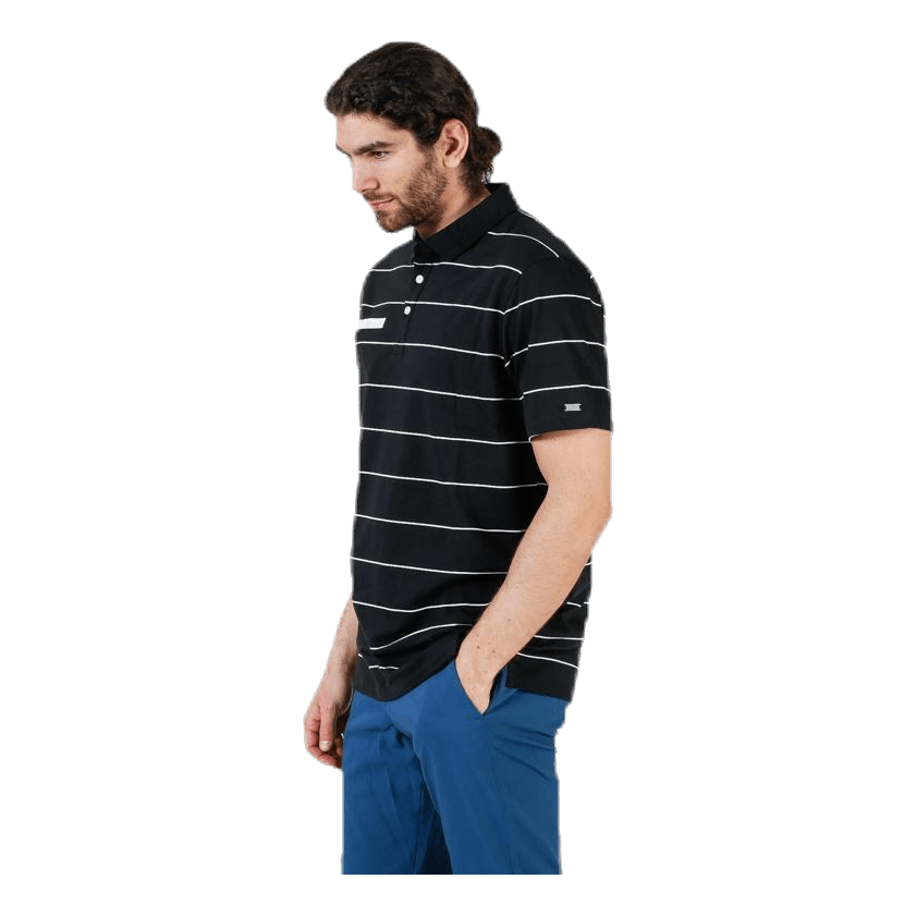 Player Striped Polo White/Black