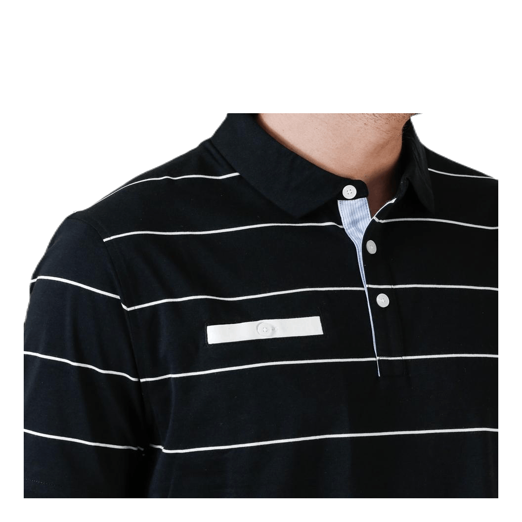 Player Striped Polo White/Black