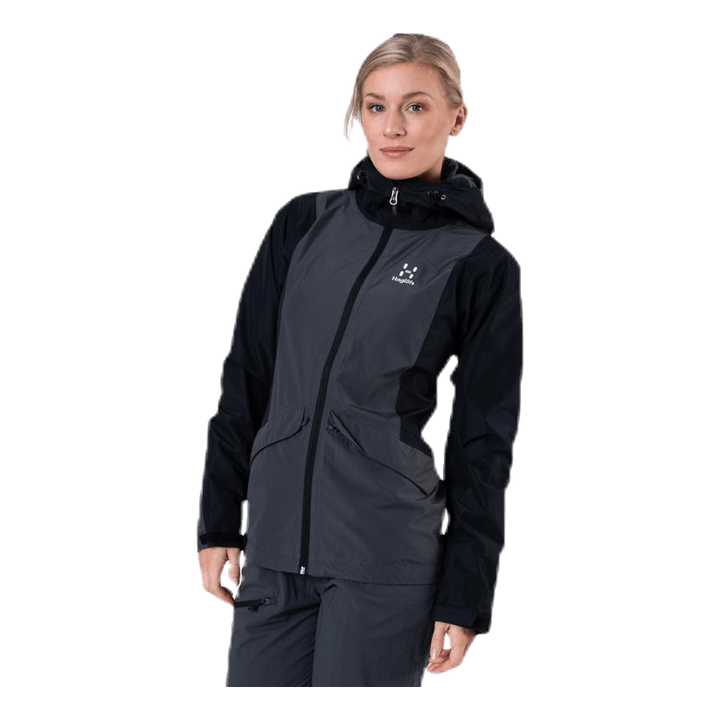 Mila Rain Jacket Black/Grey