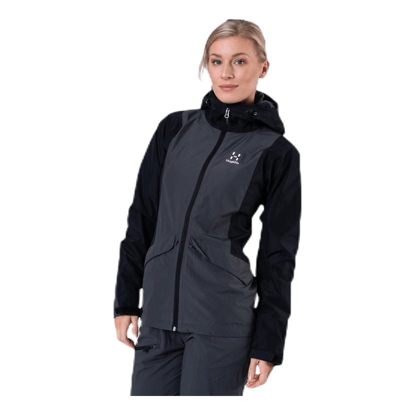 Mila Rain Jacket Black/Grey