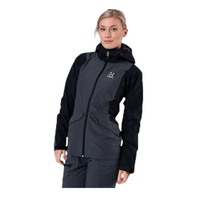 Mila Rain Jacket Black/Grey