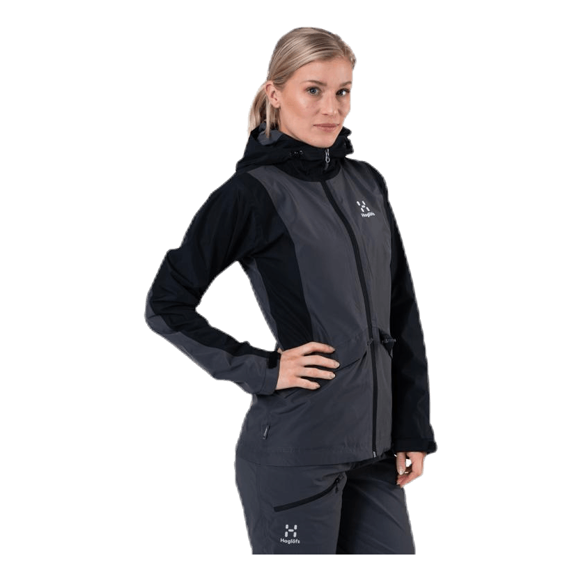 Mila Rain Jacket Black/Grey