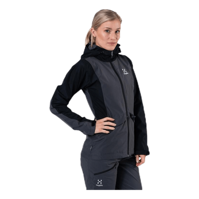 Mila Rain Jacket Black/Grey