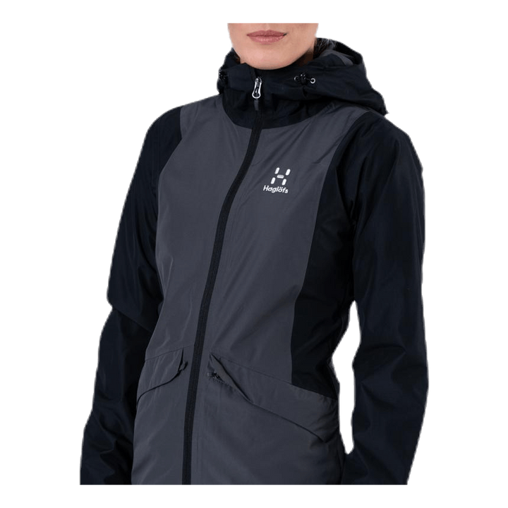 Mila Rain Jacket Black/Grey