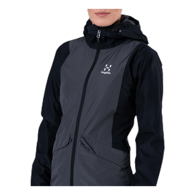 Mila Rain Jacket Black/Grey