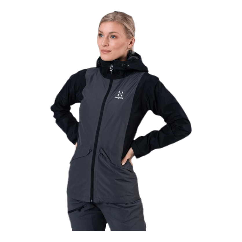 Mila Rain Jacket Black/Grey