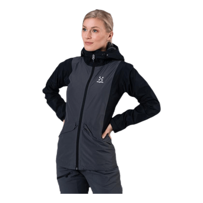 Mila Rain Jacket Black/Grey
